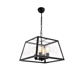 Lustra Avonni Black 4 brate , finisaj Negru 4xE27 max60W Lustra Avonni Black 4 brate , finisaj Negru 4xE27 max60W