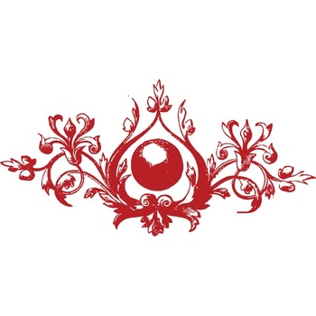 Panou de flori si frunze - Sticker Decorativ - Rosu Cardinal - 105 x 53 cm Panou de flori si frunze - Sticker Decorativ - Rosu Cardinal - 105 x 53 cm