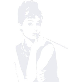 Audrey Hepburn - Sticker Decorativ - Alb polar - 110 x 168 cm Audrey Hepburn - Sticker Decorativ - Alb polar - 110 x 168 cm