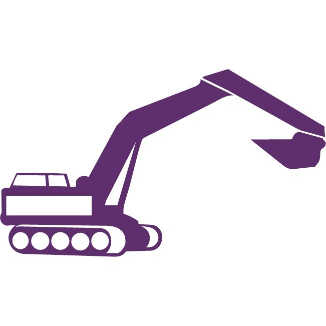 Escavatorul - Sticker Decorativ - Indigo - 160 x 91 cm