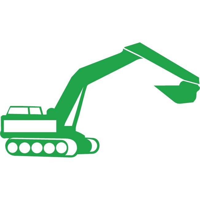 Escavatorul - Sticker Decorativ - Verde - 160 x 91 cm