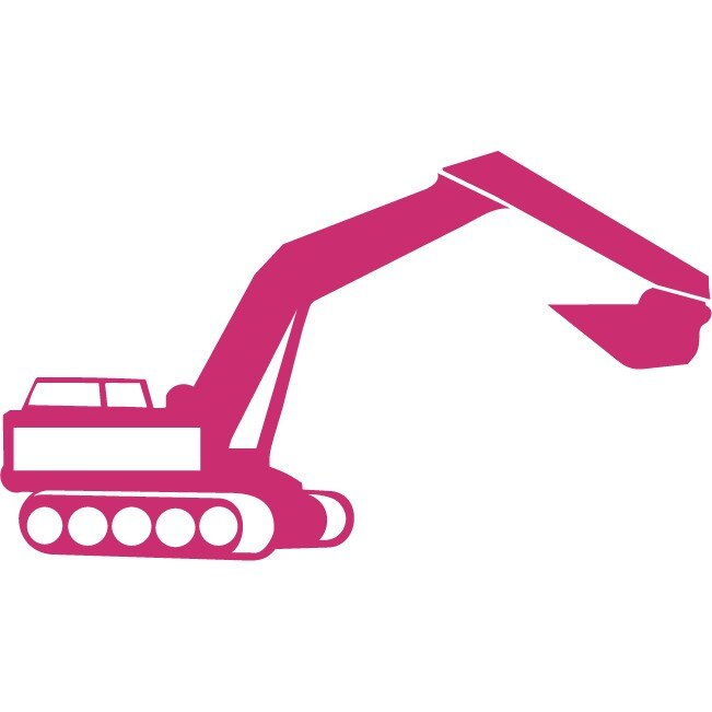 Escavatorul - Sticker Decorativ - Magenta - 160 x 91 cm