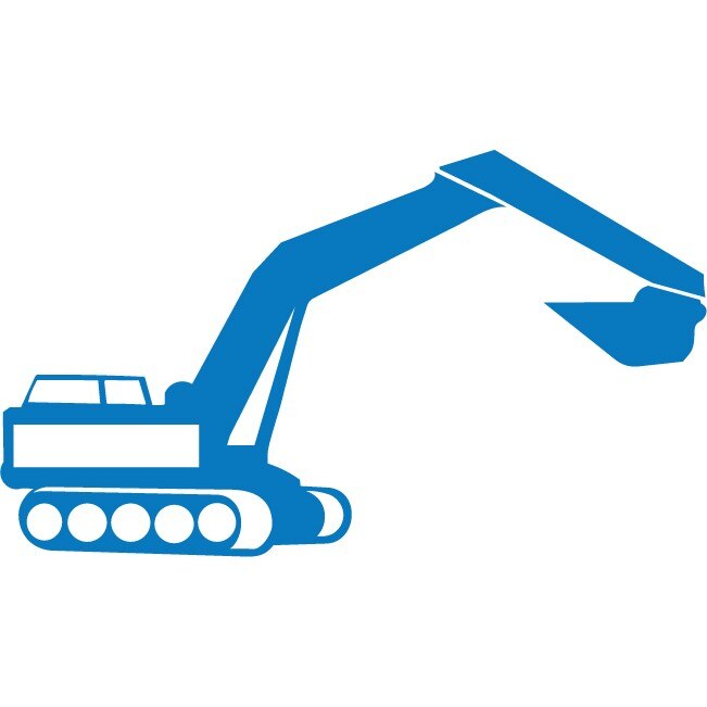 Escavatorul - Sticker Decorativ - Albastru - 160 x 91 cm