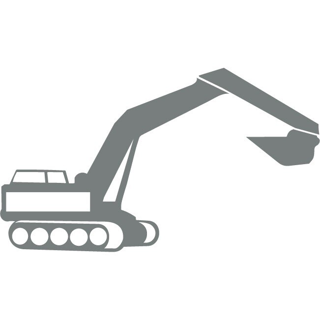 Escavatorul - Sticker Decorativ - Gri Metal - 160 x 91 cm