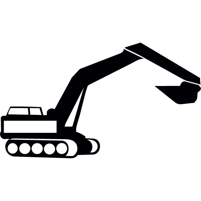 Escavatorul - Sticker Decorativ - Negru - 160 x 91 cm