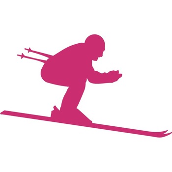 Schi in camera - Sticker Decorativ - Magenta - 113 x 68 cm Schi in camera - Sticker Decorativ - Magenta - 113 x 68 cm