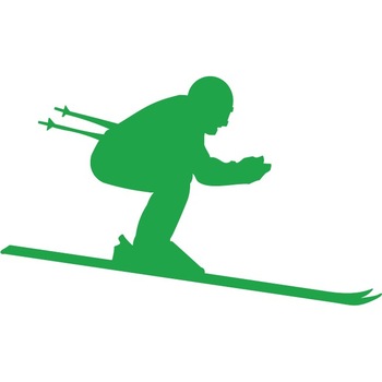 Schi in camera - Sticker Decorativ - Verde - 150 x 90 cm Schi in camera - Sticker Decorativ - Verde - 150 x 90 cm