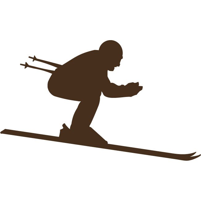 Schi in camera - Sticker Decorativ - Choco - 150 x 90 cm