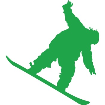Baiat cu snowboard - Sticker Decorativ - Verde - 83 x 92 cm Baiat cu snowboard - Sticker Decorativ - Verde - 83 x 92 cm