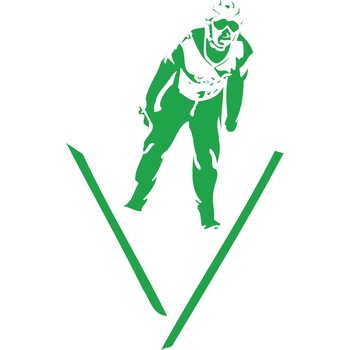 Schi - Sticker Decorativ - Verde - 65 x 105 cm Schi - Sticker Decorativ - Verde - 65 x 105 cm