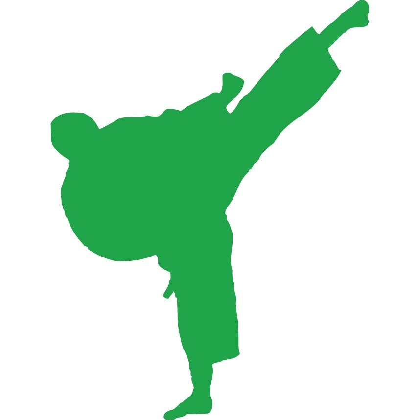 Karatistul - Sticker Decorativ - Verde - 110 x 145 cm