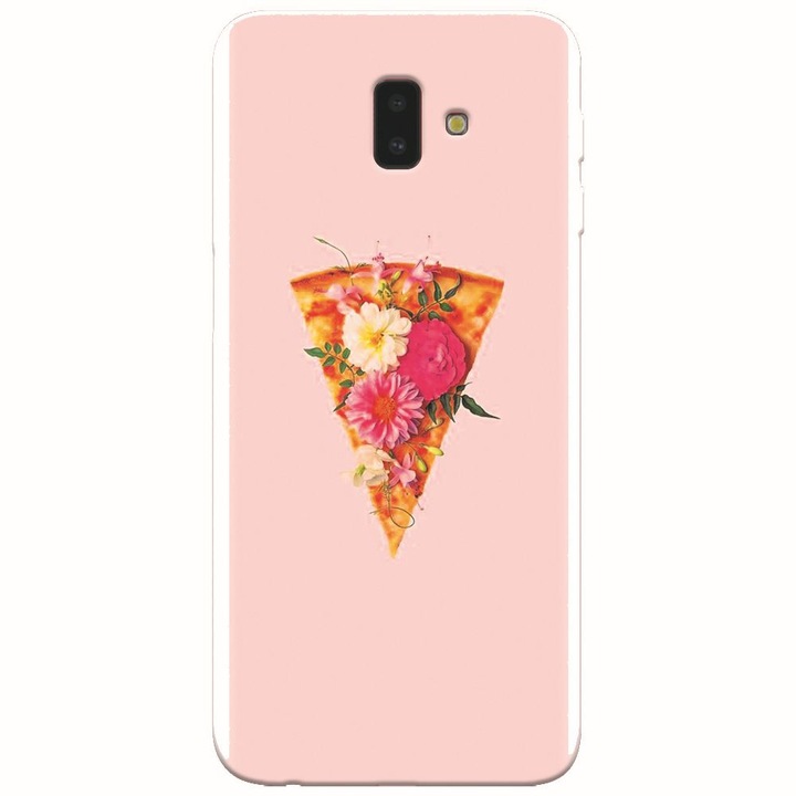 Husa silicon pentru Samsung Galaxy J6 Plus, Flower Pizza