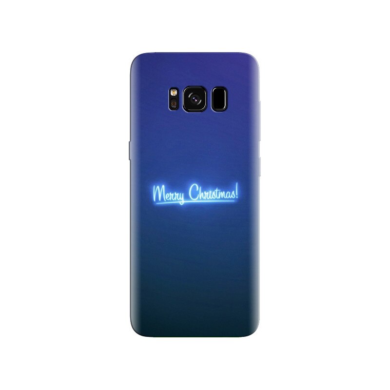 Husa Samsung S8 Plus Merry Christmas Neon Blue Light