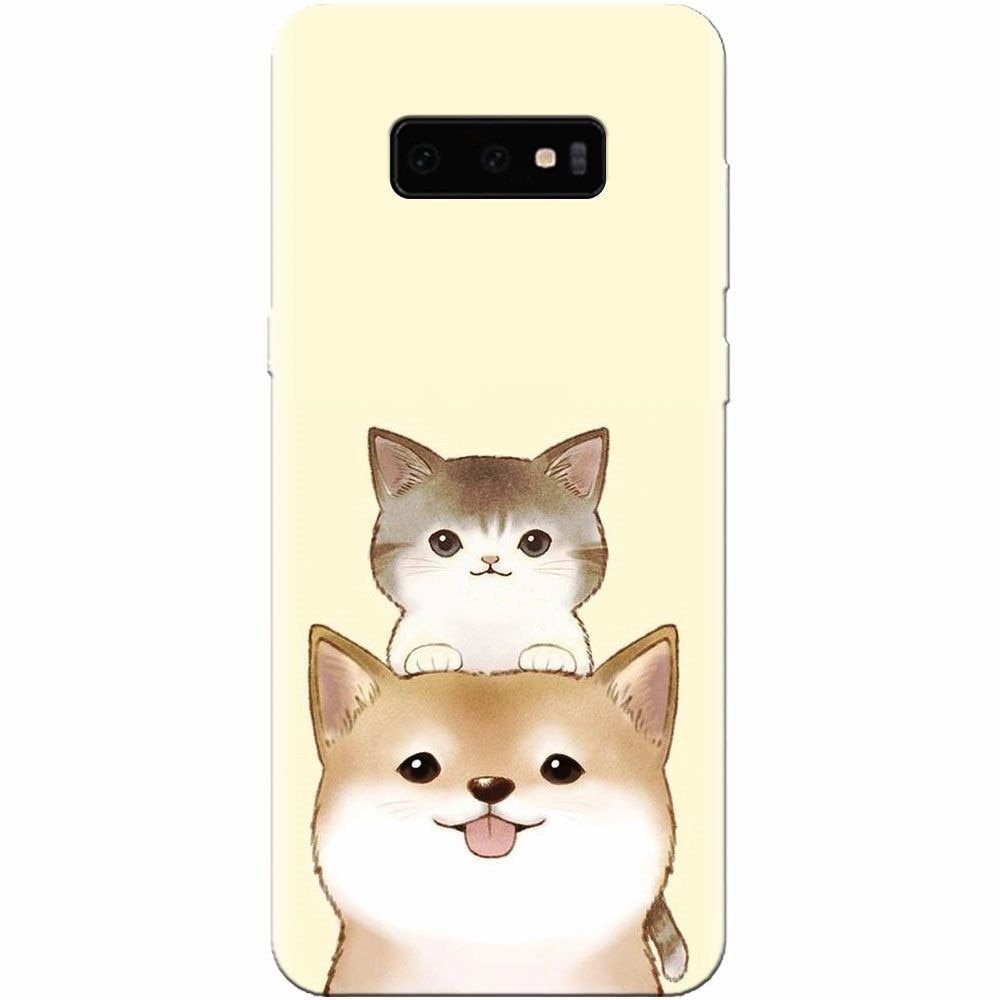 Husa silicon pentru Samsung Galaxy S10 Lite, Two Cat