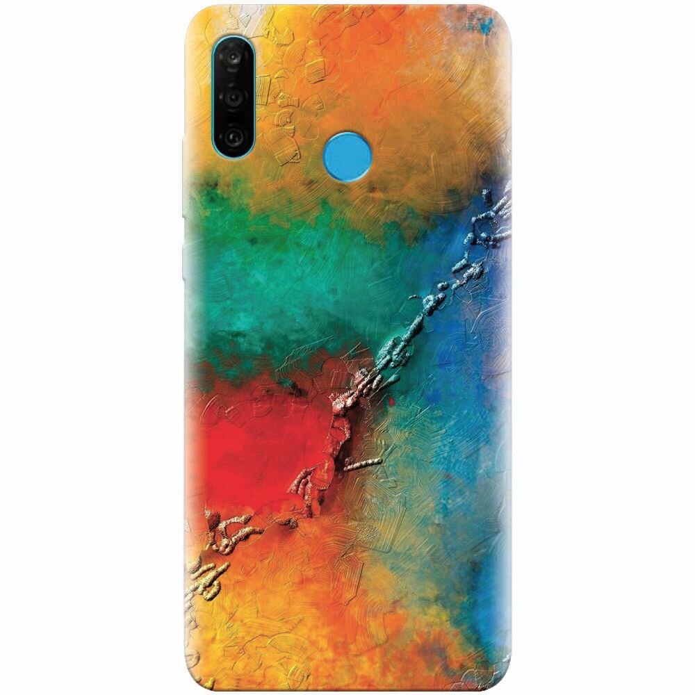 Husa silicon pentru Huawei P30 Lite, Colorful Wall Paint Texture