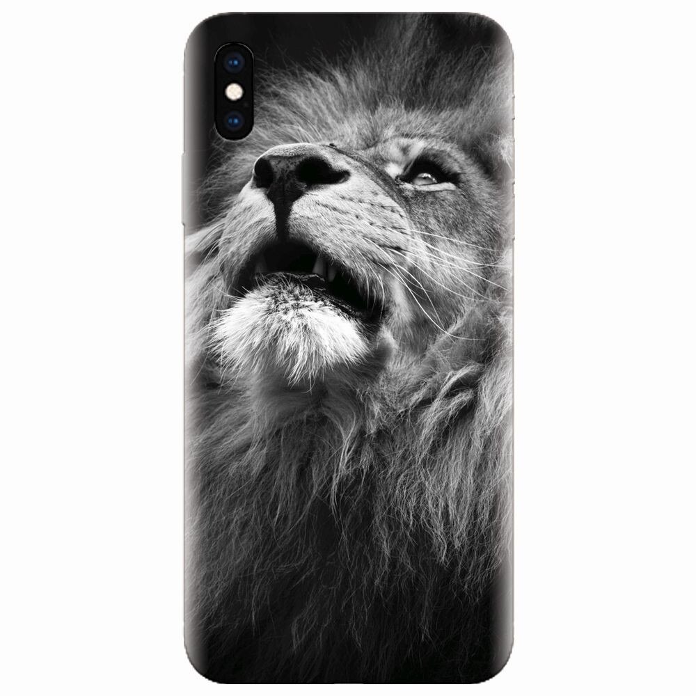 Husa silicon pentru Apple Iphone XS, Majestic Lion Portrait