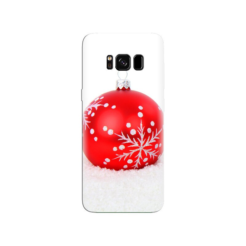 Husa Samsung S8 Plus Red Christmas Decoration Ball In Snow