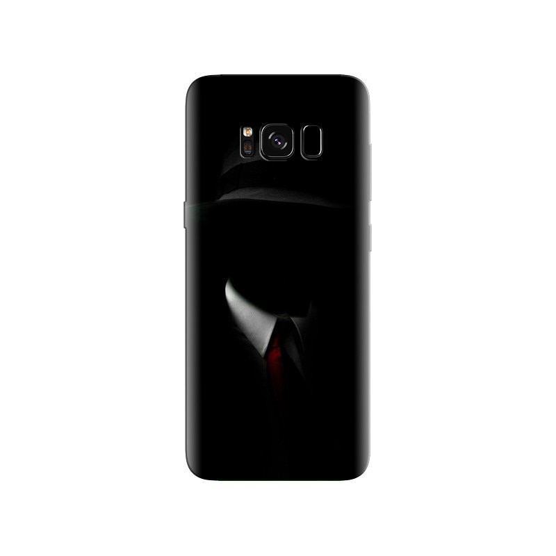 Husa Samsung S8 Shadow Man Black Suit Hat Red Tie