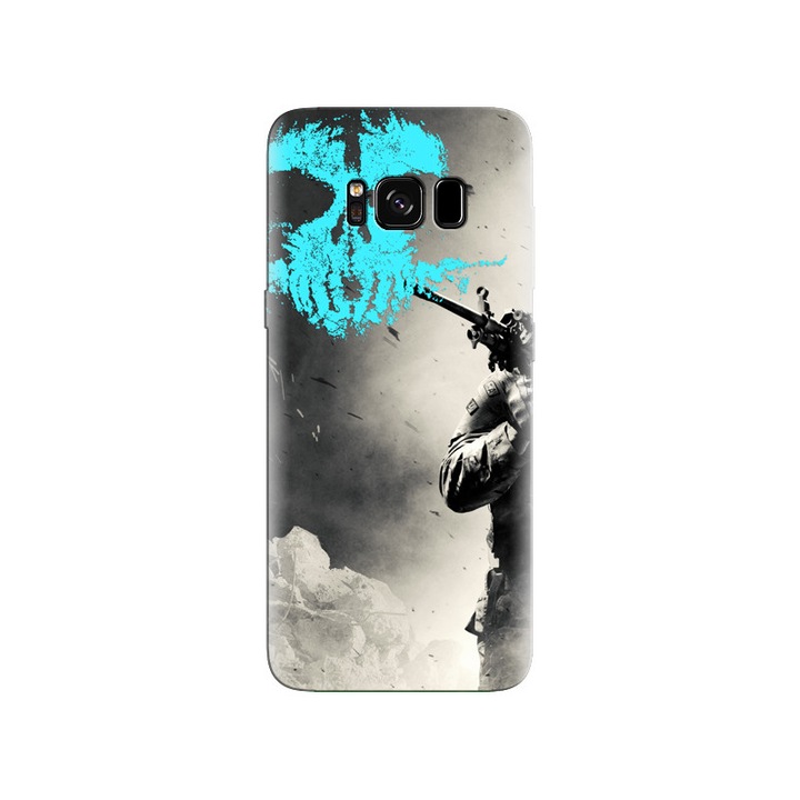 Husa din silicon compatibila cu Samsung Galaxy S8 Plus - model Skull Warrior