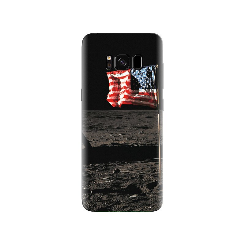 Husa Samsung S8 Plus USA National Flag On Moon