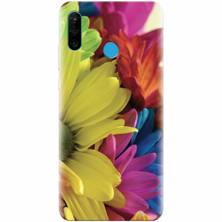 Husa silicon pentru Huawei P30 Lite, Flower