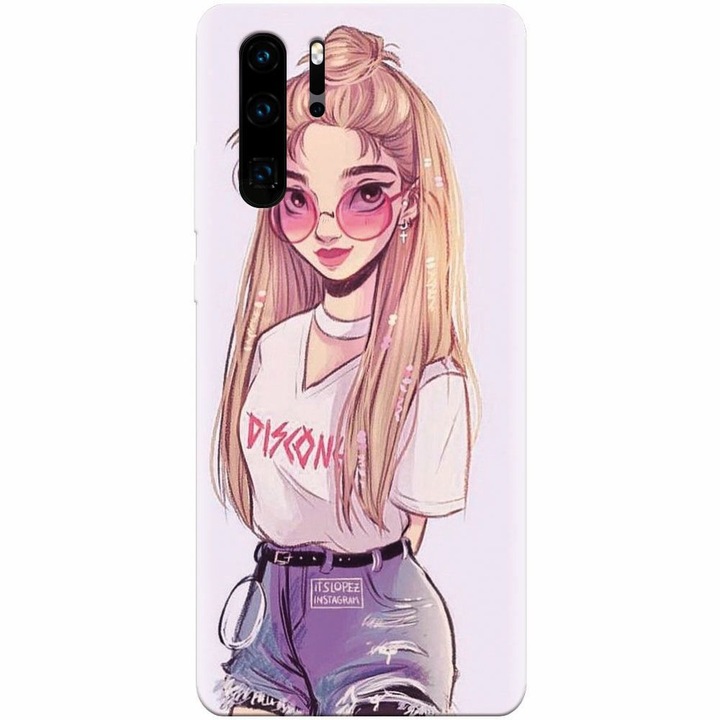 Szilikon tok Huawei P30 Pro-hoz, Girl Look