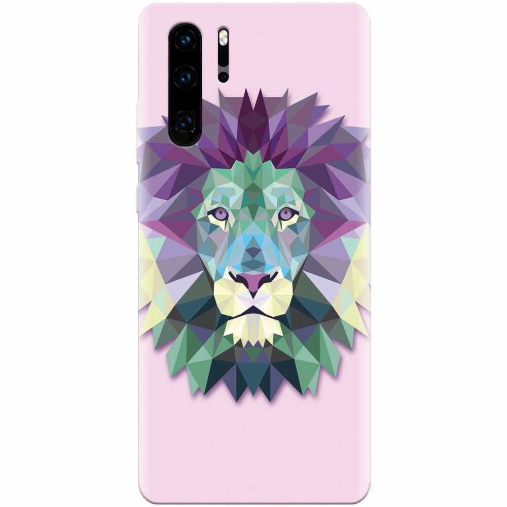 Husa silicon pentru Huawei P30 Pro, Polygon Lion