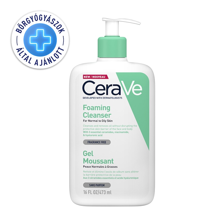 Cerave habzó tisztító, 473ml