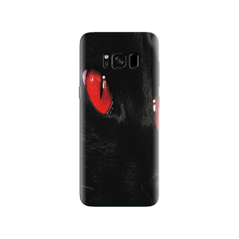 Husa Samsung S8 Black Cat With Red Eyes