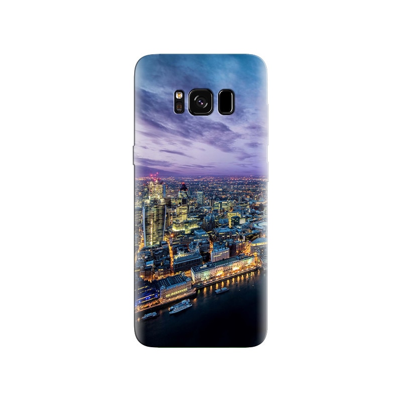 Husa Samsung S8 City Evening Skyview Light Harbor Purple Clouds