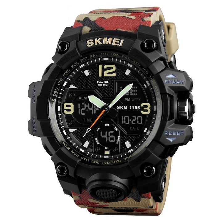 Спортен мъжки часовник SKMEI Indestructible, Камуфлаж