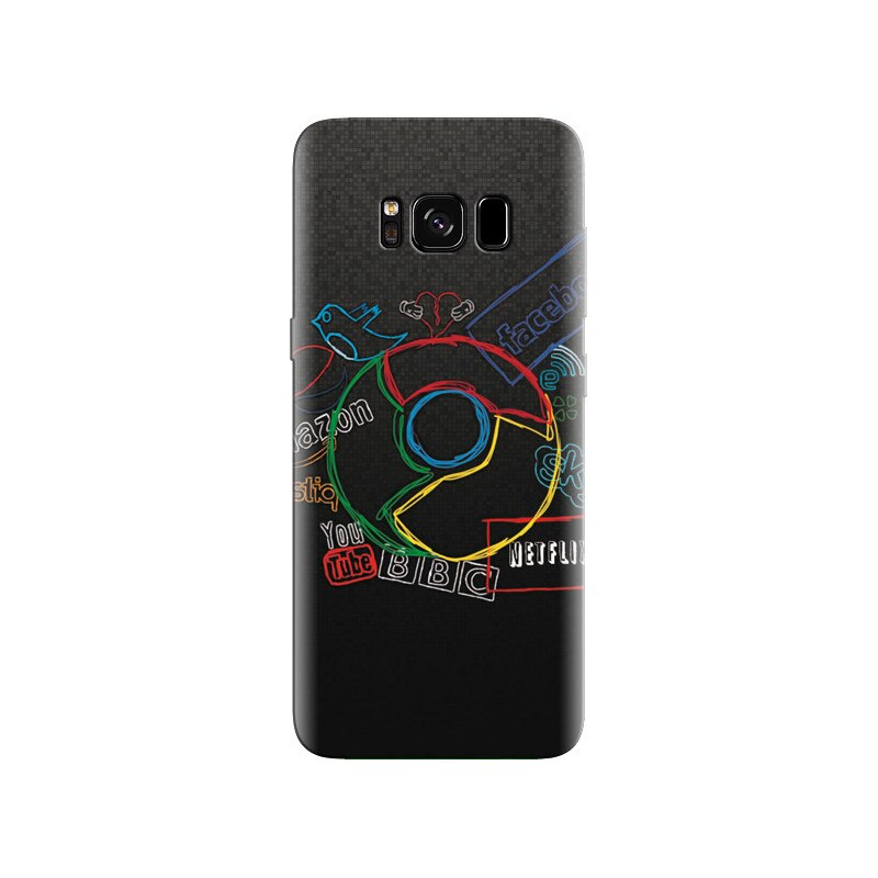 Husa Samsung S8 Chrome And Social Networks