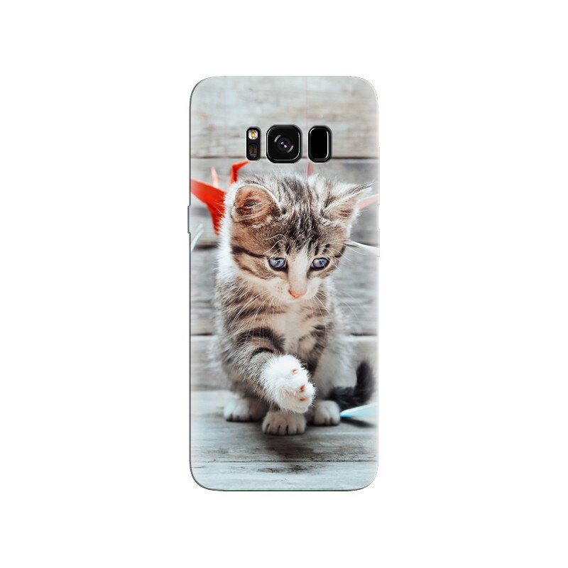 Husa Samsung S8 Cat Playing Colorful Paper Crane