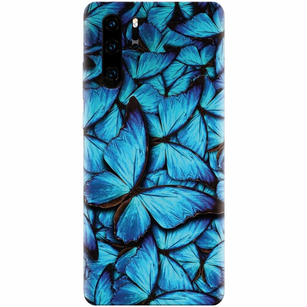 Husa silicon pentru Huawei P30 Pro, Blue Butterfly 101