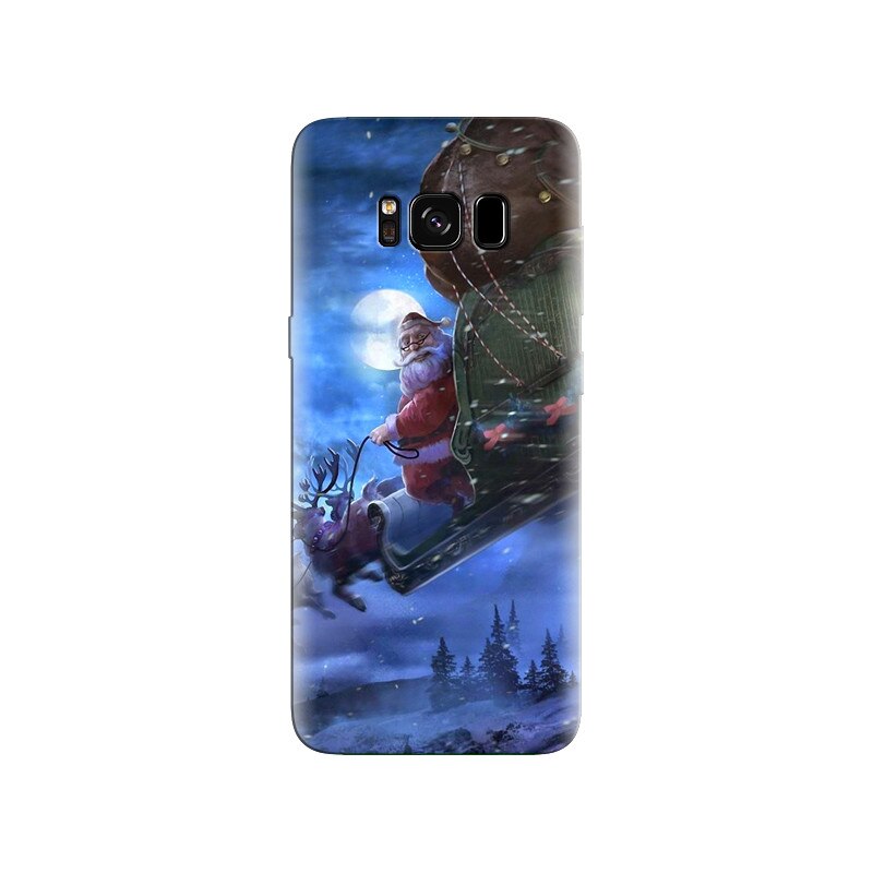 Husa Samsung S8 Christmas Santa Claus Sledge Illustration
