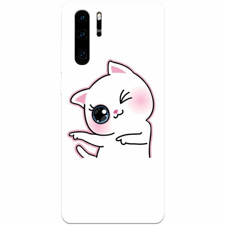 Силиконов кейс за Huawei P30 Pro, Cute Kitty