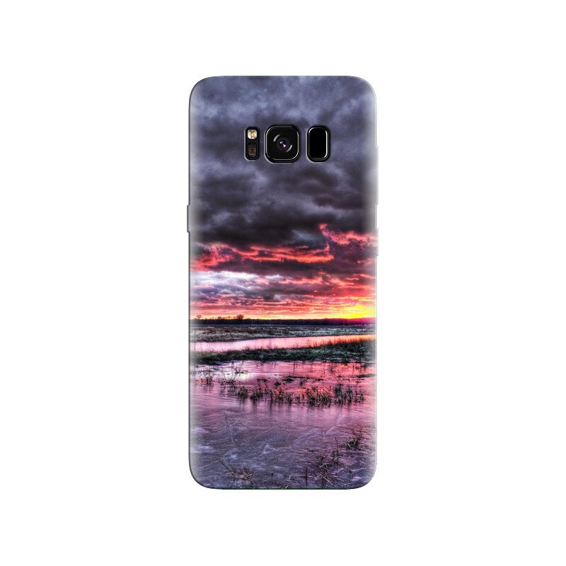 Husa Samsung S8 Dramatic Sunset Over Frozen Marsh