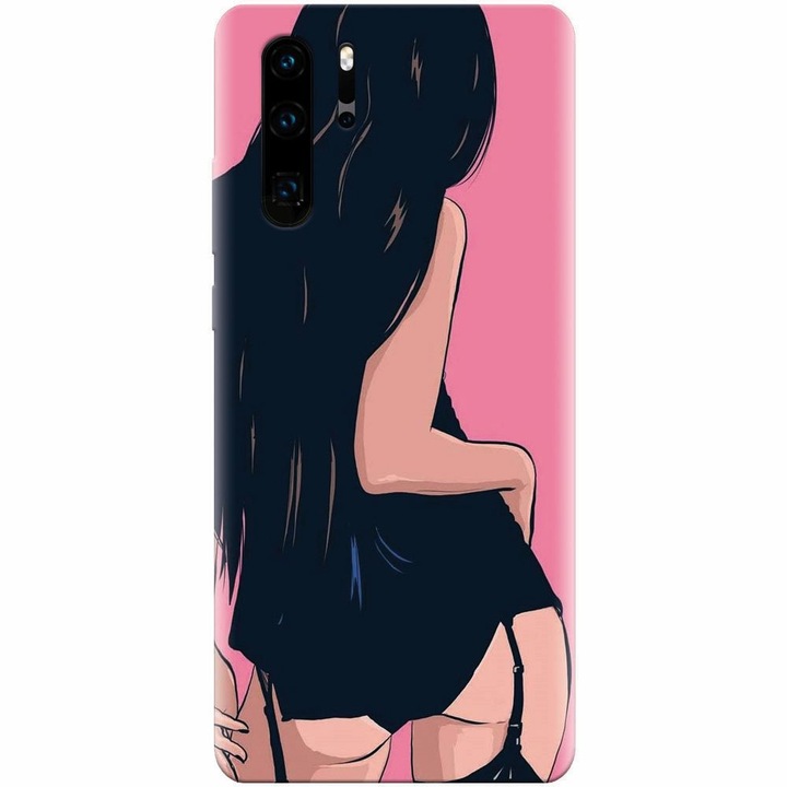 Силиконов калъф за Huawei P30 Pro, Girl With Long Hair