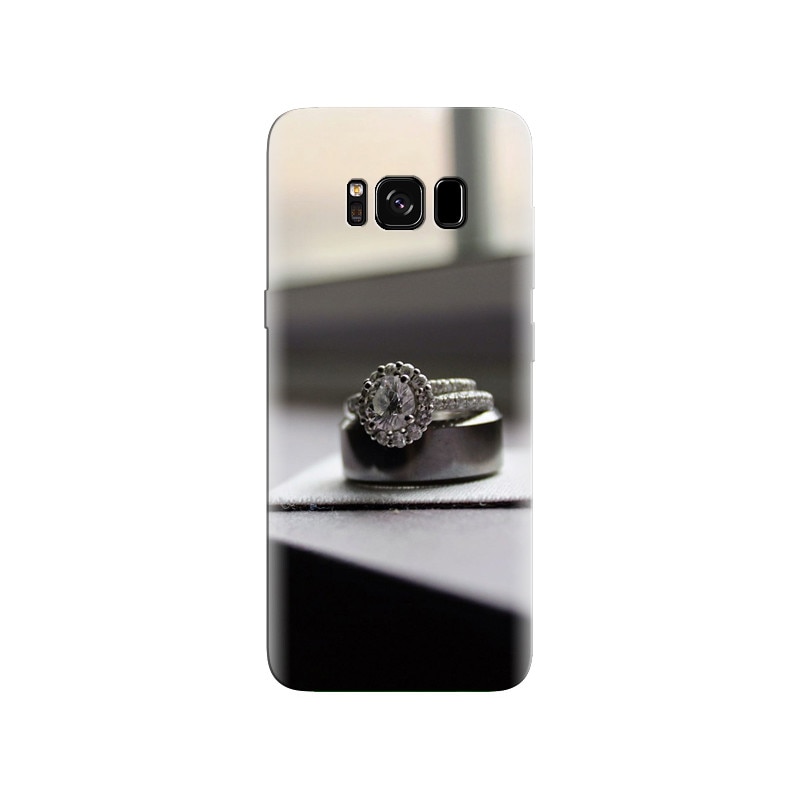 Husa Samsung S8 Diamond Ring Black And White