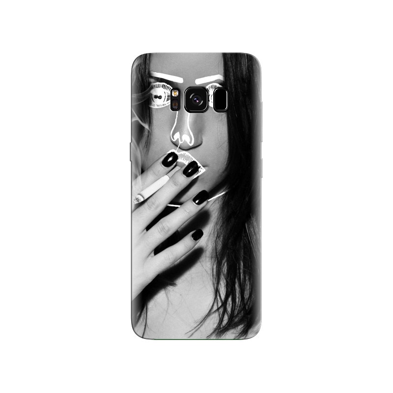 Husa Samsung S8 Disclosure Face Girl Smoking Black And White