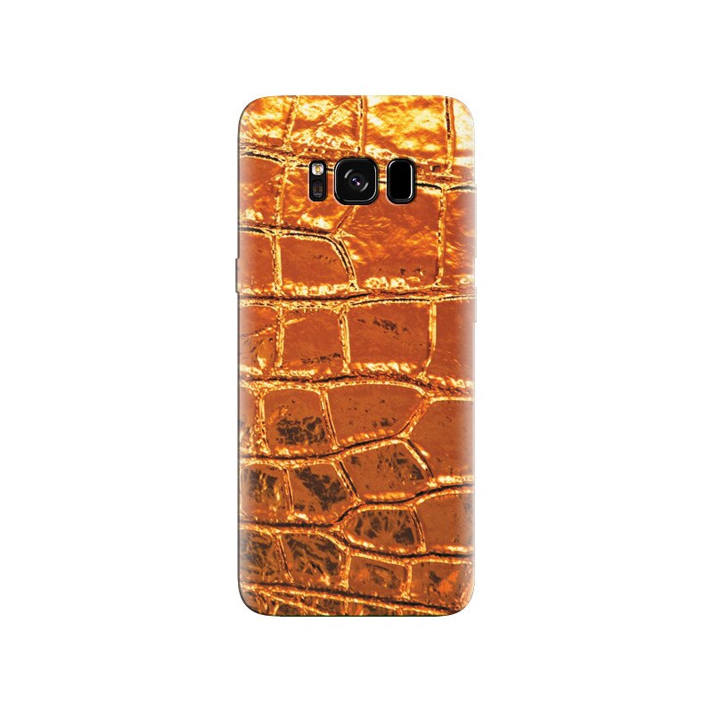 Husa Samsung S8 Golden Crocodile Leather