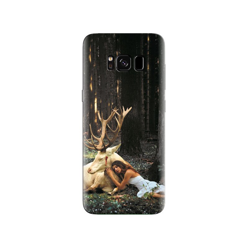 Husa Samsung S8 Girl Alone With Deer Sad