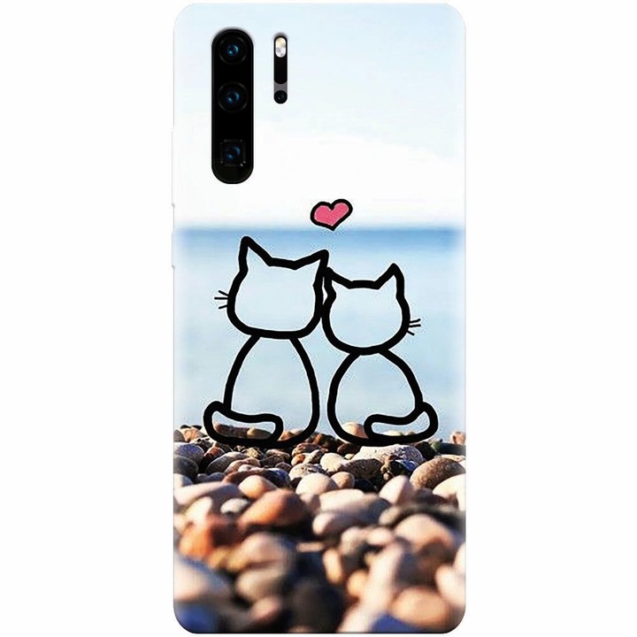 Силиконов калъф за Huawei P30 Pro, In Love Cats