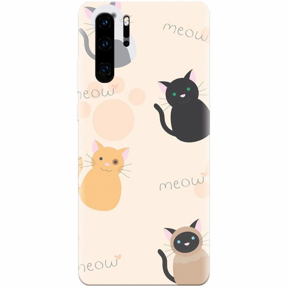 Husa silicon pentru Huawei P30 Pro, Meow