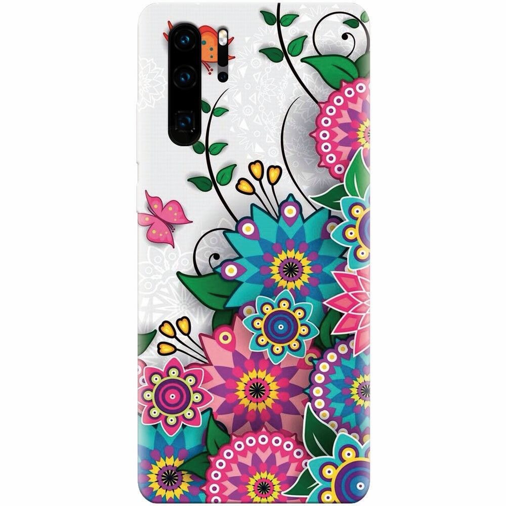 Husa silicon pentru Huawei P30 Pro, Mandala Flowers