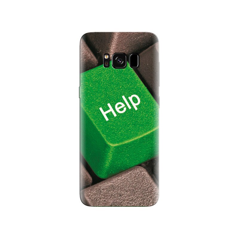 Husa Samsung S8 Plus Green Help Keyboard Button Backgrounds