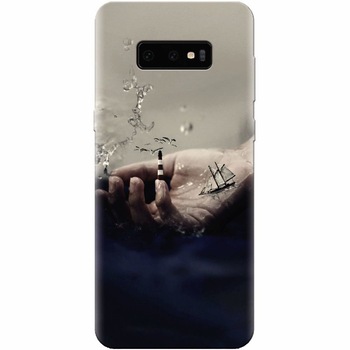 Husa silicon pentru Samsung Galaxy S10 Lite, 3D Hand Ocean Render Husa silicon pentru Samsung Galaxy S10 Lite, 3D Hand Ocean Render