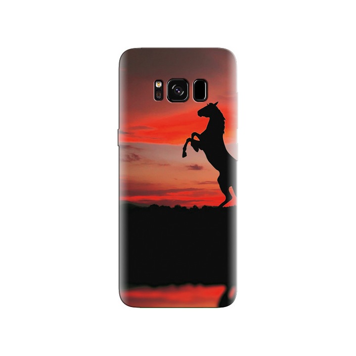 Силиконов калъф, съвместим с модел Samsung Galaxy S8 Plus - High Quality Horse Animal Backgrounds