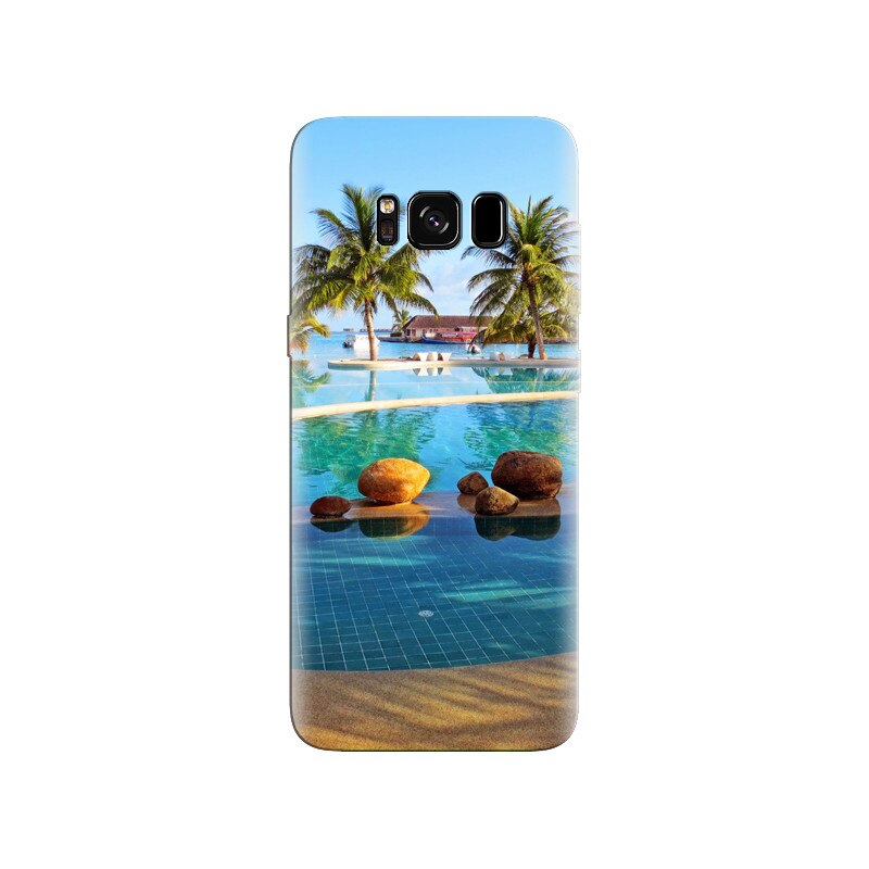 Husa Samsung S8 Plus Holiday Inn Maldives Resort Pool Palm Trees