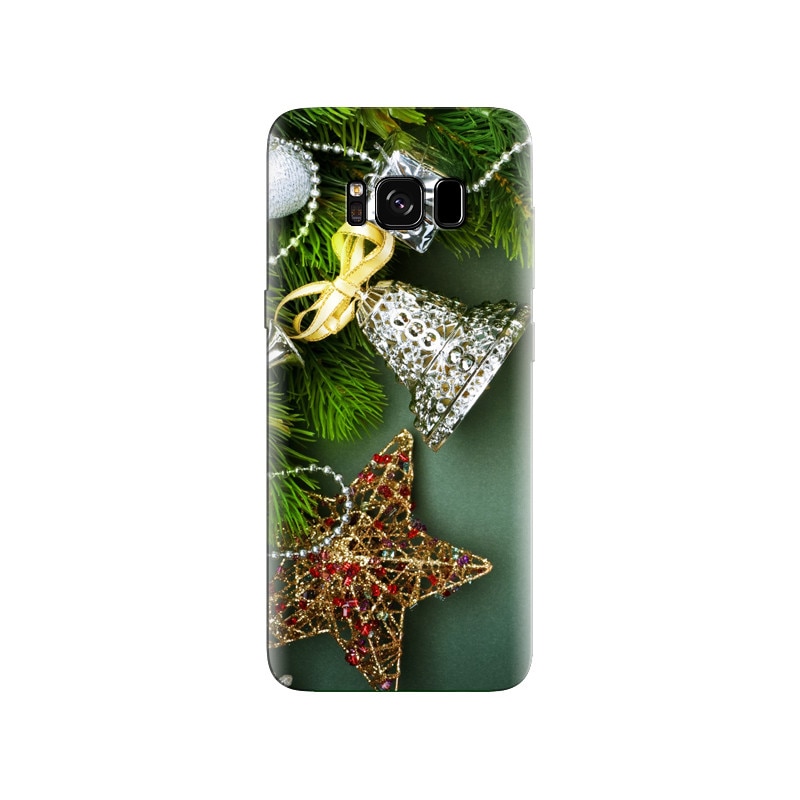 Husa Samsung S8 Plus Holiday Stars Bells Ornaments Background